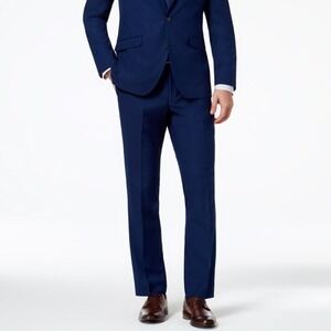 Kenneth Cole Reaction Dress Pants Mens 31x32 Navy Business‎ Casual Trouser NWT